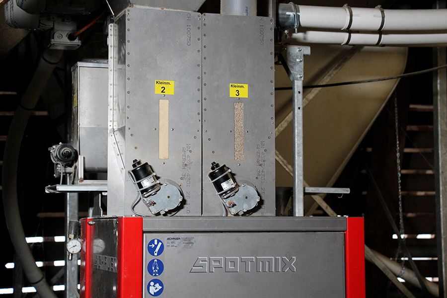 Detail Portionsmischer Spotmix Fuetterung